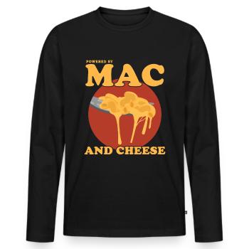 Macaroni and Cheese Mac and Cheese Gift - Men's Premium Organic Long Sleeve Shirt - black - Front - Nico (187cm)