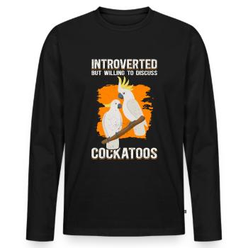 Kakadu Papageien Besitzer Kakadus Geschenk - Männer Premium Bio Langarmshirt - Schwarz - Vorne - Nico (187cm)