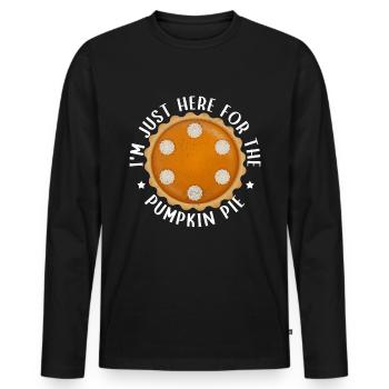 Pumpkin Pie Pumpkin Pie Gift - Men's Premium Organic Long Sleeve Shirt - black - Front - Nico (187cm)