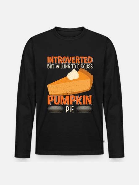 Pumpkin Pie Pumpkin Pie Gift - Men's Premium Organic Long Sleeve Shirt - black
