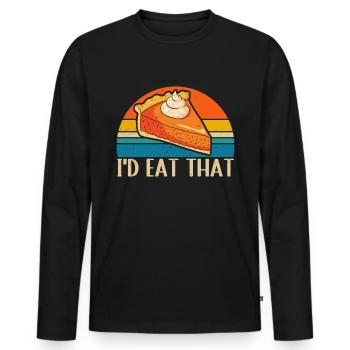 Pumpkin Pie Pumpkin Pie Gift - Men's Premium Organic Long Sleeve Shirt - black - Front - Nico (187cm)