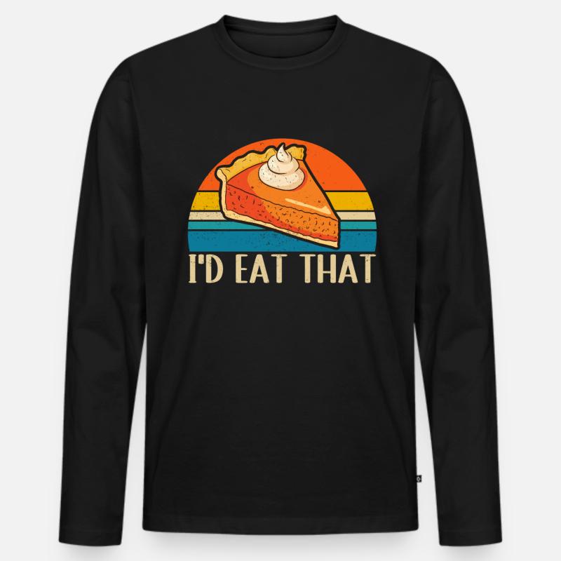 Pumpkin Pie Pumpkin Pie Gift - Men's Premium Organic Long Sleeve Shirt - black