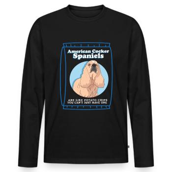 Les épagneuls cocker américains sont comme un cadeau - T-shirt manches longues Premium bio Homme - noir - Devant - Nico (187cm)