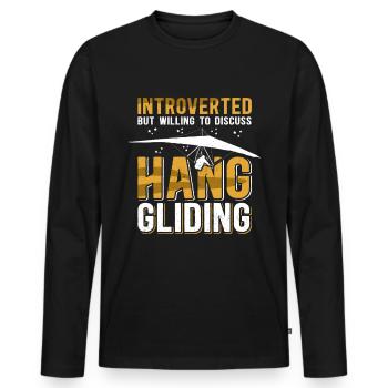 Hang Gliding Hanggleiter Hängegleiter Geschenk - Männer Premium Bio Langarmshirt - Schwarz - Vorne - Nico (187cm)