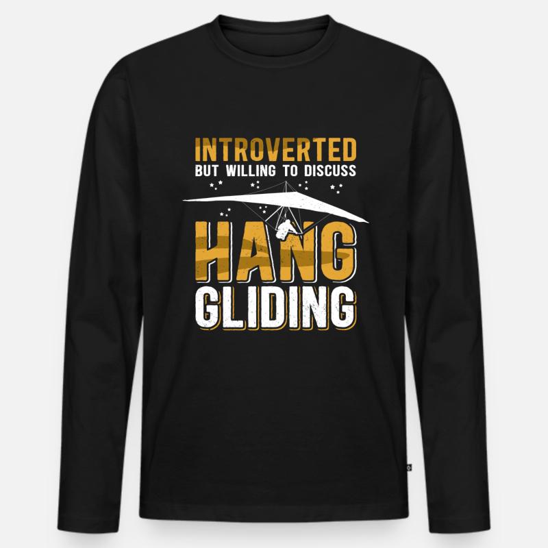 Hang Gliding Hanggleiter Hängegleiter Geschenk - Männer Premium Bio Langarmshirt - Schwarz