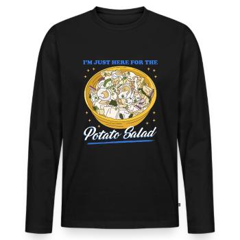 Potato salad with mayonnaise gift - Men's Premium Organic Long Sleeve Shirt - black - Front - Nico (187cm)
