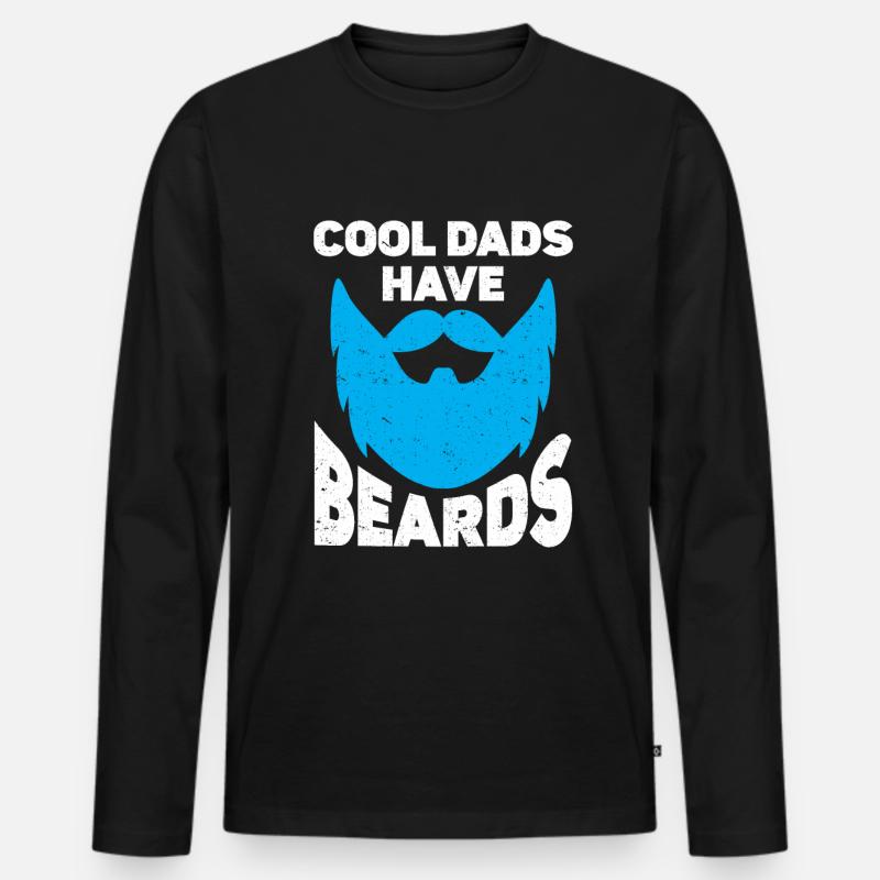 Bart Spruch Bärtiger Vater Ehemann Geschenk, Bart - Männer Premium Bio Langarmshirt - Schwarz