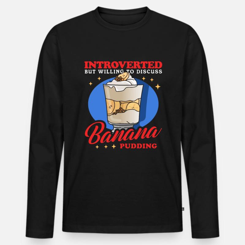 Bananenpudding Bananen-Pudding Geschenk - Männer Premium Bio Langarmshirt - Schwarz
