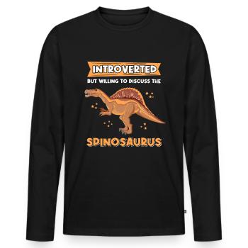 Spinosaurus Dino dinosaure Dinos cadeau - T-shirt manches longues Premium bio Homme - noir - Devant - Nico (187cm)
