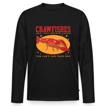 Flusskrebs Meeresfrüchte Edelkrebs Geschenk - Männer Premium Bio Langarmshirt - Schwarz - Vorne - Nico (187cm)