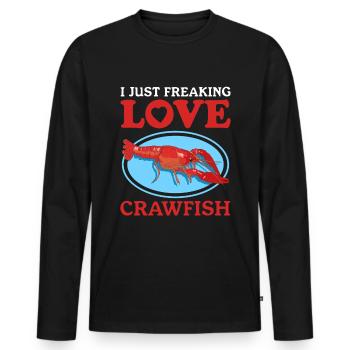 Flusskrebse Meeresfrüchte Edelkrebs Geschenk - Männer Premium Bio Langarmshirt - Schwarz - Vorne - Nico (187cm)