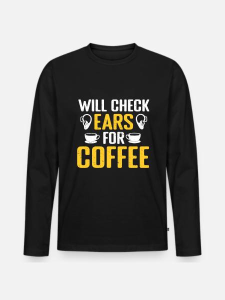 Audiology Audiologists - Men's Premium Organic Long Sleeve Shirt - black