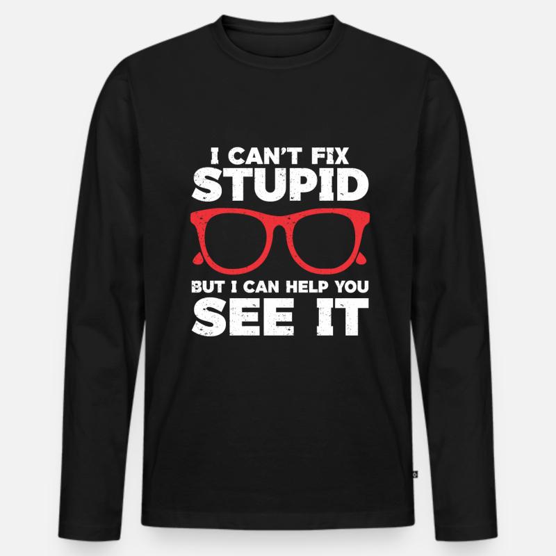 Optometrist Optiker Optometrie - Männer Premium Bio Langarmshirt - Schwarz