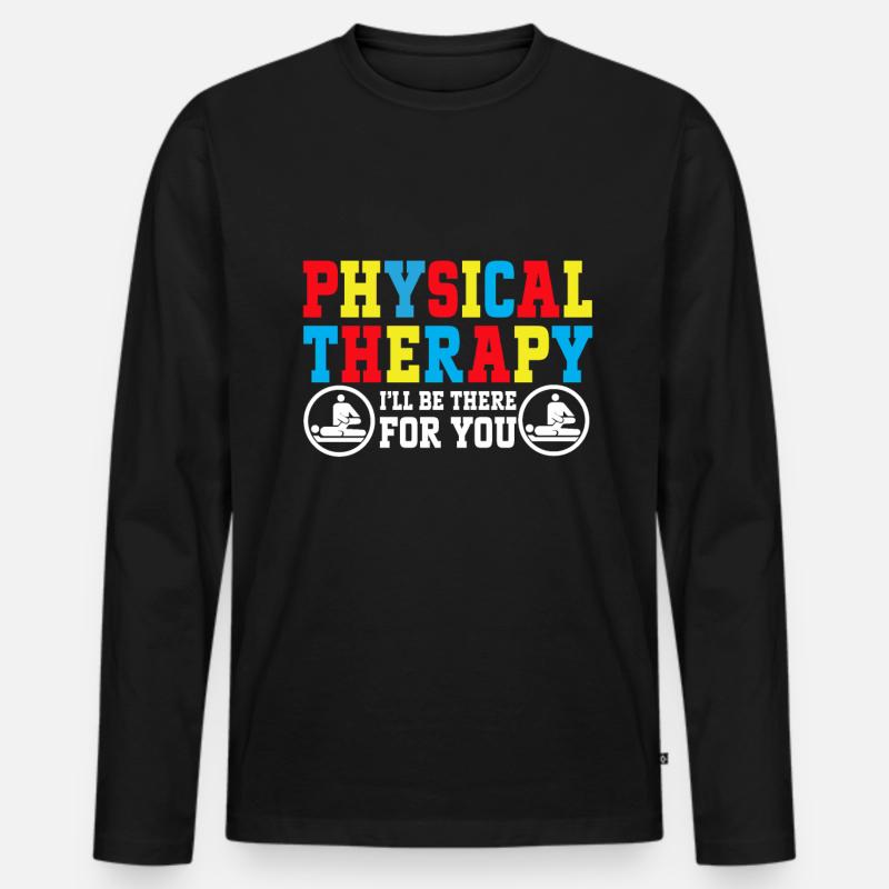 Physiotherapeut Physio Physiotherapie - Männer Premium Bio Langarmshirt - Schwarz