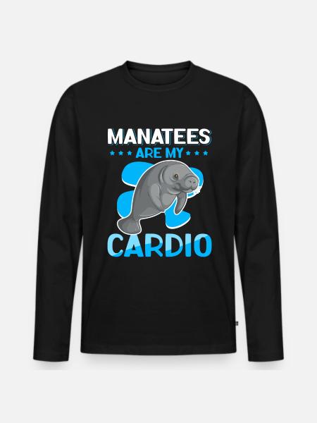 Manatee Manatee Manatee Manatee Gift - Men's Premium Organic Long Sleeve Shirt - black
