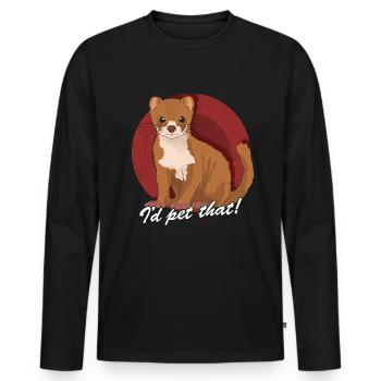 Weasel Mouse Weasel Dwarf Weasel Gift - Men's Premium Organic Long Sleeve Shirt - black - Front - Nico (187cm)