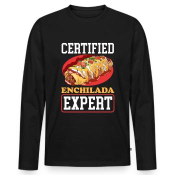 Enchilada Food Mexican Enchiladas Gift - Men's Premium Organic Long Sleeve Shirt - black - Front - Nico (187cm)