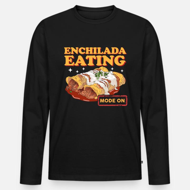 Enchilada mexikanisches Essen Enchiladas Geschenk - Männer Premium Bio Langarmshirt - Schwarz