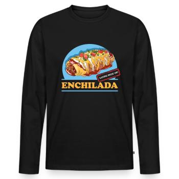 Enchiladas Mexican Food Enchilada Gift - Men's Premium Organic Long Sleeve Shirt - black - Front - Nico (187cm)