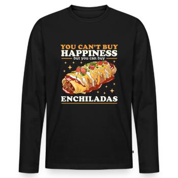 Enchilada Lover Food Enchiladas Gift - Men's Premium Organic Long Sleeve Shirt - black - Front - Nico (187cm)