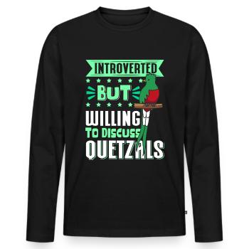 Quetzal Vögel Guatemala Vogel Geschenk - Männer Premium Bio Langarmshirt - Schwarz - Vorne - Nico (187cm)
