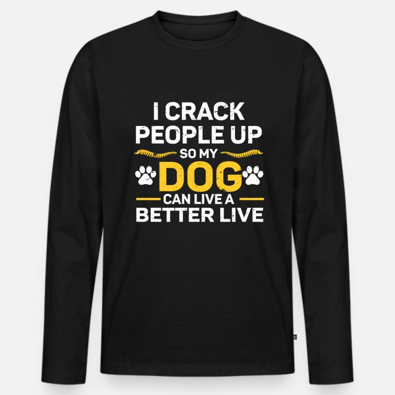 Chiropraktiker Chiropraktik - Männer Premium Bio Langarmshirt - Schwarz