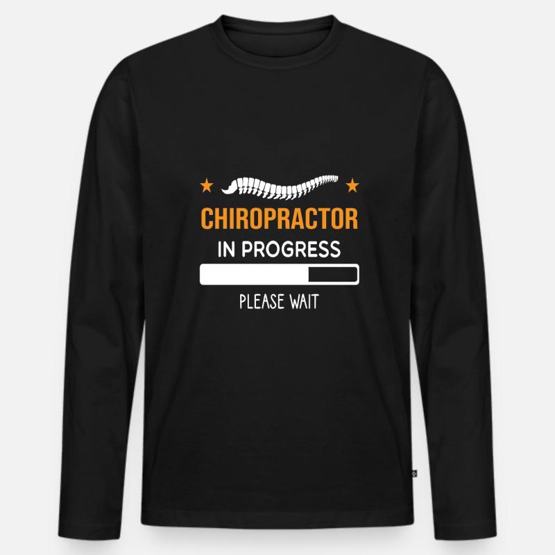 Chiropraktiker Chiropraktik - Männer Premium Bio Langarmshirt - Schwarz