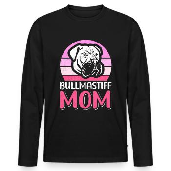 Bullmastiff Mom Dog Owner Gift - Men's Premium Organic Long Sleeve Shirt - black - Front - Nico (187cm)