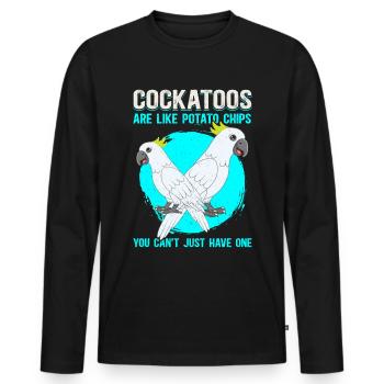 Kakadu Papageien Kakadus Geschenk - Männer Premium Bio Langarmshirt - Schwarz - Vorne - Nico (187cm)