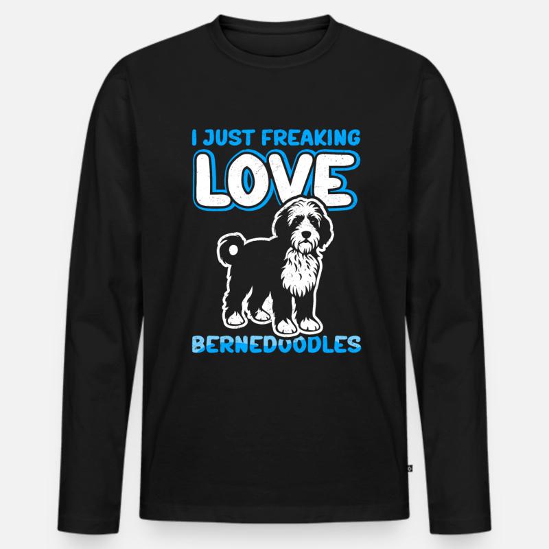 Bernedoodle Hundehalter Hundebesitzer Geschenk - Männer Premium Bio Langarmshirt - Schwarz