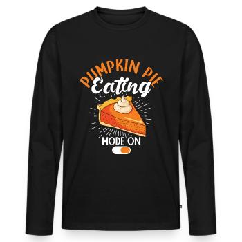 Pumpkin Pie Pumpkin Pie Gift - Men's Premium Organic Long Sleeve Shirt - black - Front - Nico (187cm)