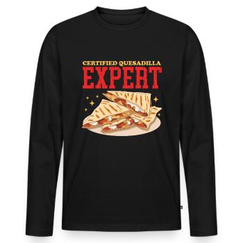 Quesadilla Quesadillas Tortilla Geschenk - Männer Premium Bio Langarmshirt - Schwarz - Vorne - Nico (187cm)
