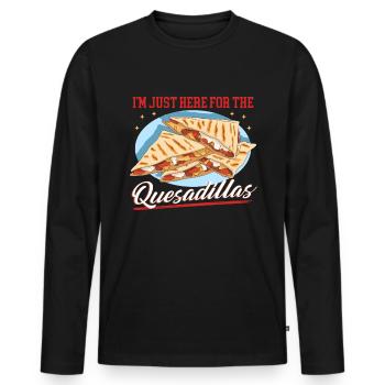 Quesadilla Mexican Quesadillas Gift - Men's Premium Organic Long Sleeve Shirt - black - Front - Nico (187cm)