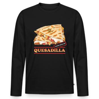 Quesadillas Tortilla Quesadilla Gift - Men's Premium Organic Long Sleeve Shirt - black - Front - Nico (187cm)