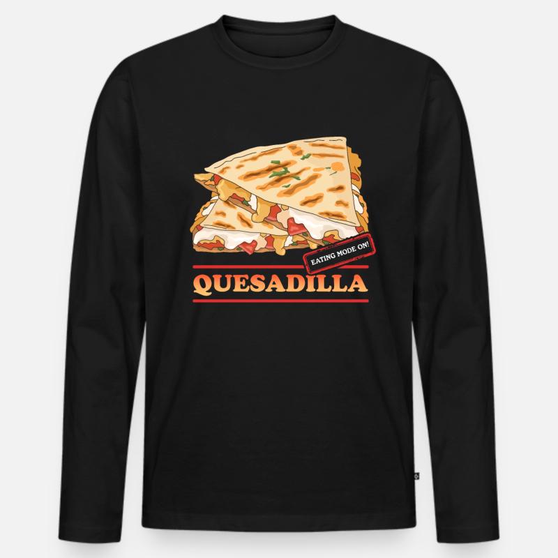 Quesadillas Tortilla Quesadilla Geschenk - Männer Premium Bio Langarmshirt - Schwarz