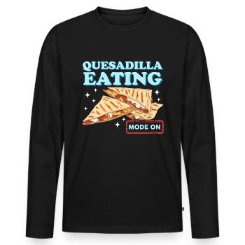 Quesadillas Tortillas Quesadilla Gift - Men's Premium Organic Long Sleeve Shirt - black - Front - Nico (187cm)