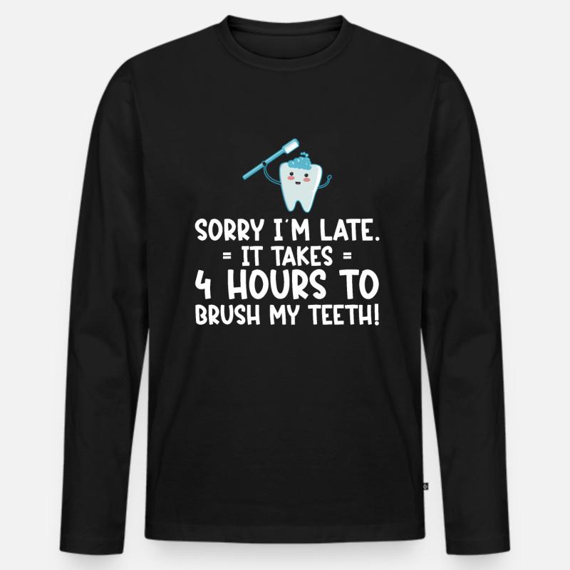 Kieferorthopäde Orthodontic Dental - Männer Premium Bio Langarmshirt - Schwarz