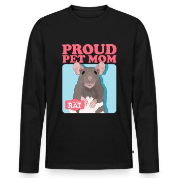 Rats maman Rat propriétaire mignon Rat cadeau - T-shirt manches longues Premium bio Homme - noir - Devant - Nico (187cm)