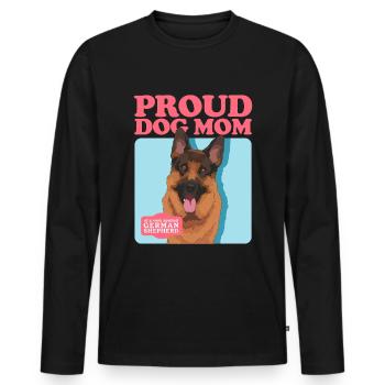 German Shepherd Mom German Shepherd Gift - Men's Premium Organic Long Sleeve Shirt - black - Front - Nico (187cm)