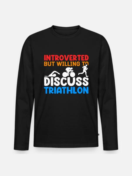 Triathlon Triathletes Triathlete Athlete Gift - Men's Premium Organic Long Sleeve Shirt - black