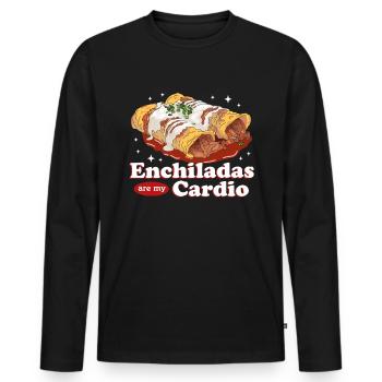 Enchilada Mexican Food Enchiladas Gift - Men's Premium Organic Long Sleeve Shirt - black - Front - Nico (187cm)