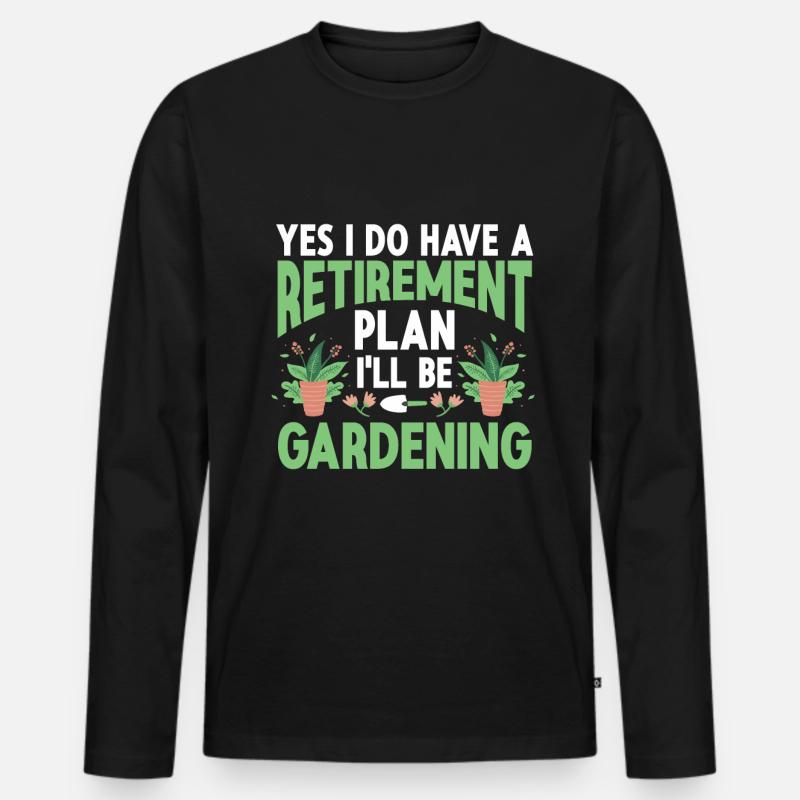 Gartenbau LandschaftsbauGarten Gärtner - Männer Premium Bio Langarmshirt - Schwarz