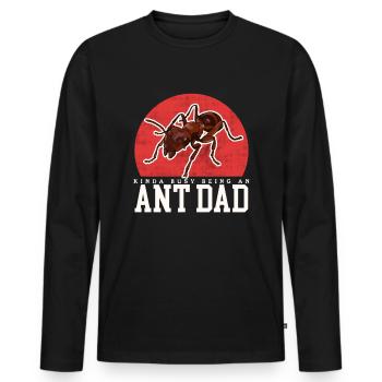 Fourmis Papa Fourmis Ferme Formicarium Cadeau - T-shirt manches longues Premium bio Homme - noir - Devant - Nico (187cm)