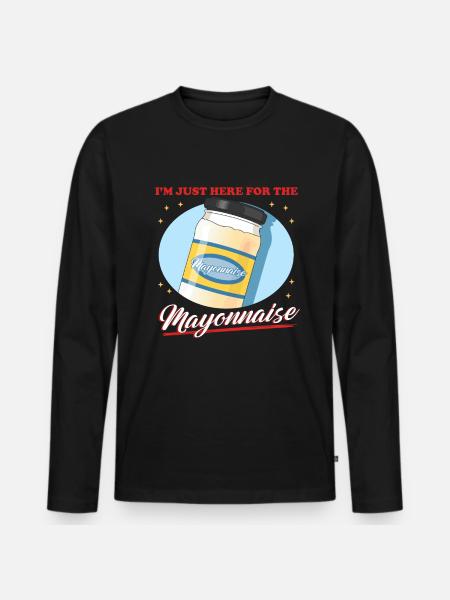 Mayonnaise Lover Mayo Gift - Men's Premium Organic Long Sleeve Shirt - black