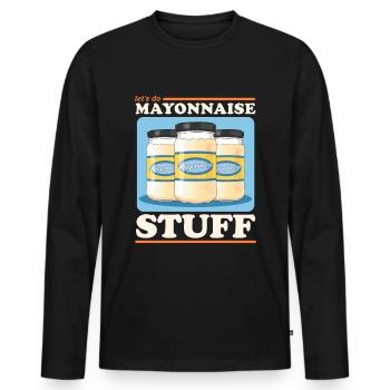 Mayonnaise Mayonnaise Cadeau Délicieux - T-shirt manches longues Premium bio Homme - noir - Devant - Nico (187cm)