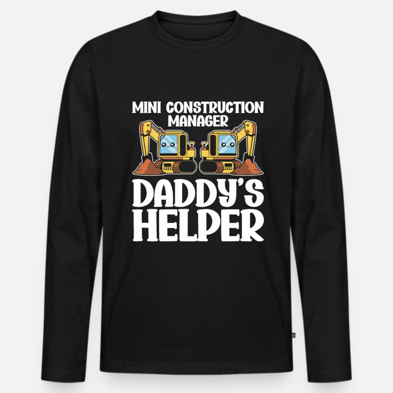 Bauprojektmanager - Männer Premium Bio Langarmshirt - Schwarz