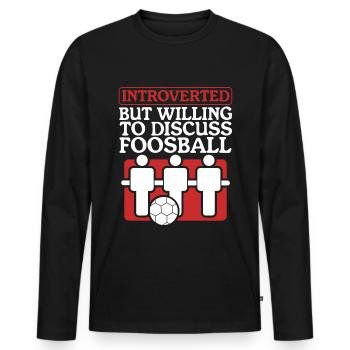 Foosball Table Football, Foosball Table, Krökeln Gift - Men's Premium Organic Long Sleeve Shirt - black - Front - Nico (187cm)
