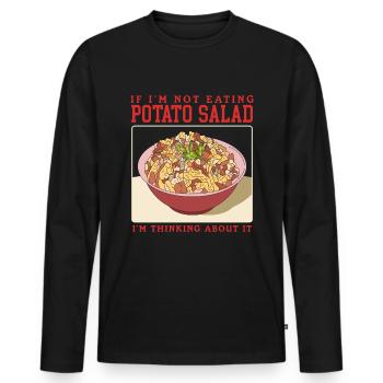 Potato Salad Potato Salad Gift - Men's Premium Organic Long Sleeve Shirt - black - Front - Nico (187cm)