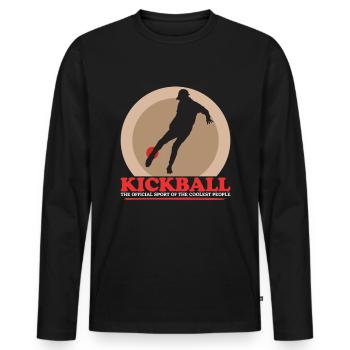 Kickball Kickball Joueur Kickballer Cadeau - T-shirt manches longues Premium bio Homme - noir - Devant - Nico (187cm)