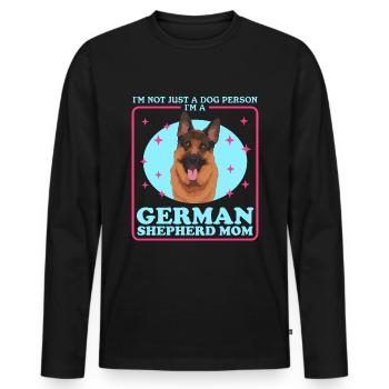 German Shepherd Mom German Shepherd Gift - Men's Premium Organic Long Sleeve Shirt - black - Front - Nico (187cm)